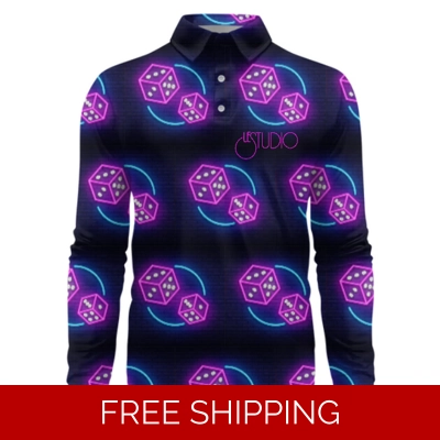 Le Studio Roller Dice Custom 3D Long-Sleeved Polo Shirt